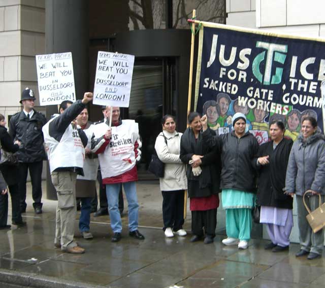 Rally in front of the Texas Pacific Group office